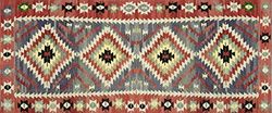 Vilber, Tapis en Vinyle Ethnique, Losanges, Couloir, Cuisine, Salon, Maison. Multicolore. Dimensions : 78 x 180 cm. Kilim.2574 01.