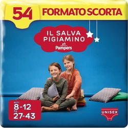 Pampers Ratownik do mycia naczyń 8-12 lat, rozmiar zapasowy, 54 pieluchy, rozmiar L/XL (27-43 kg)