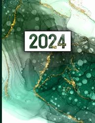 Agenda Settimanale 2024: da gennaio a Dicembre 2024 | calendario mensile e settimanale, formato A4