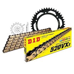Kettingset DID staal 520VX3 / 106 eindeloos voor Aprilia Tuareg Wind Dakar Pegaso 600 cc Bj. 1990-1993