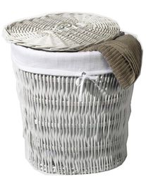 Rangement & Cie RAN3603 - Cesto ovale per bucato, in vimini, colore: Bianco
