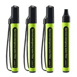 Lot de 4 pailles filtrantes à eau – Appareil de purification d'eau – Filtration personnelle portable de l'eau – pour les trousses d'urgence et les activités de plein air et la randonnée – Filtre à eau