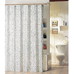 MSV 140115 Rideau de Douche Polyester + Plastique 180 x 200 x 0,1 cm - 12 anneaux inclus