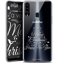 Caseink fodral för Samsung Galaxy A20s (6.5) [Gel HD-mönster tryckt i Frankrike juldesign kalligrafi kollektion - mjuk - ultratunn]