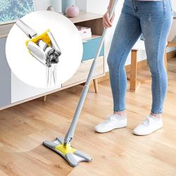 InnovaGoods® Mop Scopa in Microfibra Auto-Strizzante Tipo X Twop, Comoda ed Efficient, Sistema di Strizzatura Automatica, Asta Estensibile, Secchio con Manico e Ruote, 2 Ricambi in Microfibra Inclusi.