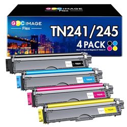 GPC ImageFlex TN241 TN-241 TN-245 Cartouche de Toner pour Brother DCP-9020CDW pour Brother MFC-9330CDW DCP-9020CDW MFC-9340CDW HL-3140CW MFC-9140CDN HL-3150CDW (Noir Cyan Magenta Jaune, 4-Pack)