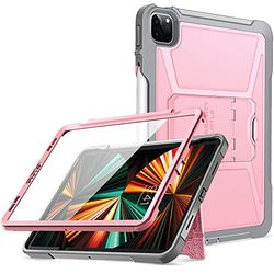 ZtotopCases Funda para iPad Pro 12,9 2022/2021 (6./5. Generation), Cubierta Resistente con [Titular de Pencil+ Salvapantallas] Adecuado para iPad con Portalápices, Rosa