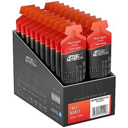Applied Nutrition ABE Pre Workout Gel - All Black Everything Pre Workout Gel, Energy & Physical Performance with Citrulline, Creatine, Beta Alanine (20 x 60ml Gels) (Fruit Burst)