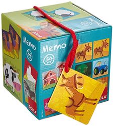 Goula - Memo: Loto Animales Granja, Juego educativo de memoria a partir de 3 años