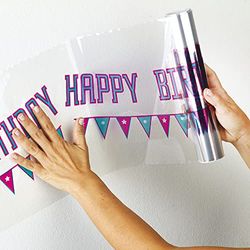 Favorit Decoratieve banner "Happy Birthday", lengte 10 m, hoogte 25 cm, herbruikbaar