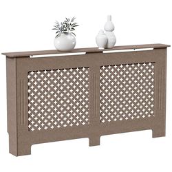 Vida Designs Oxford Radiatorhoes Traditioneel onafgewerkte Ongeverfde MDF-kastgrill, groot (H: 82 / W: 152 / D: 19 cm)