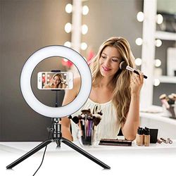 Anillo LED Llenar Luz Lámpara Selfie Cámara Teléfono Estudio Trípode Soporte Video Dimmable 10 Pulgadas