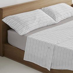 Juego de sábanas cloe kleur Gris. Cama de 135/140 cm. 3 stuks
