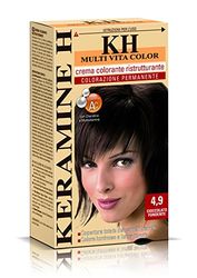 Keramine H Crema Colorante Ristrutturante, Cioccolato Fondente - 3 Confezioni da 110 ml - Totale: 330 ml