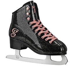 Lake Placid Sabina, Patines de Hielo Mujeres, Negro, Rosa, 6