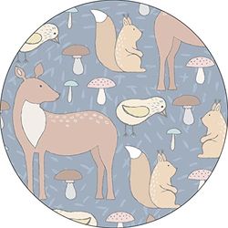 Bonateks, Ronde digitaal bedrukte muismat, antislip onderkant, voor kantoor en thuis, diameter: 22 cm