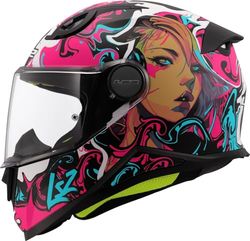 LS2 FF812 Kids Childrens Full Face Motorcycle Motorbike Helmet ECE 2206 Approved. CYBERG Matt Purple Cyan. Medium (49-50 cm)