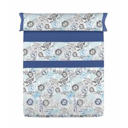 Gale Hayman Style Lois Conjunto de lençóis, algodão-poliéster, azul, Super King, 200x180x3 cm