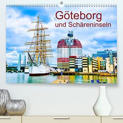 Göteborg und Schäreninseln (hochwertiger Premium Wandkalender 2024 DIN A2 quer), Kunstdruck in Hochglanz: Der faszinierenden Stadt Göteborg in ... Schärengarten mit 15 Inselnvorgelagert.
