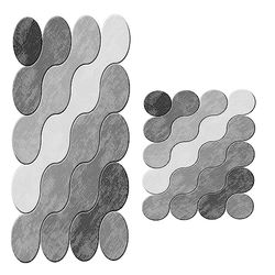 Set de tapis de bain (2 pièces) nuances de gris