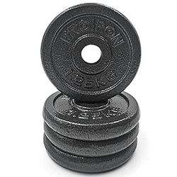 PROIRON Gietijzeren halterschijven, set voor 1 inch halterstang, 4 x 1,25 kg