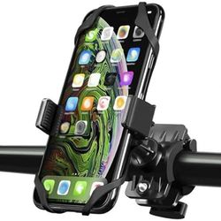PARENCE.- Bike Phone Holder/Smartphone Holder for Motorcycle, Stroller, Loopband - Universeel/met 360° Rotatie/Anti Vibratie - Zwart