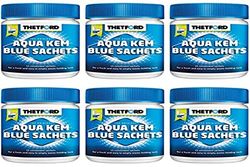 Thetford Mixte LOT 6 X AQUA KEM BLUE SACHETS WC CHIMIQUE ENTRETIEN THETFORD CARAVANE TOILETTES PRODUIT, bleu, Grande EU