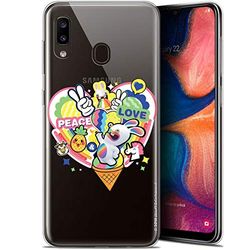 Beschermhoesje voor Samsung Galaxy A20, ultradun, motief: Peace and Love