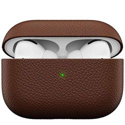 KeyBudz Artisan - Funda de Piel para Apple AirPods Pro Case, Funda de Piel auténtica, Accesorios para Auriculares, Color marrón