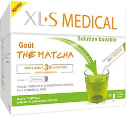 XL-S MEDICAL Solution Buvable - Aide à la Perte de Poids – Goût Thé Matcha – 90 Sachets