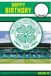 Gepersonaliseerde Celtic FC verjaardagskaart, elke leeftijd Keltische voetbalkaart, elke naam Keltische verjaardagskaart, Celtic FC verjaardagskaarten