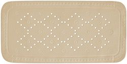 Spirella - Tapis Fond de Baignoire Mousse PVC Alaska - Tapis de Bain Antidérapant, Ventouses + Trous de Drainage Anti Moisissure - 71 x 36 cm - Beige Bahamas