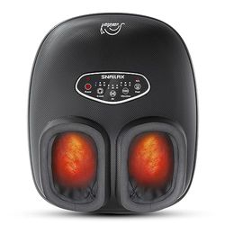 Snailax Shiatsu Voetmassageapparaat met warmte voor plantaire fasciitis, neuropathie pijn, diepe kneden voeten massageapparaat met compressie, vibratie, voetwarmer voor thuiskantoor, maat 12,