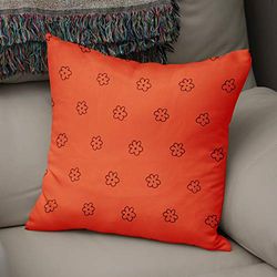 Bonamaison Decorative Cushion Cover, Polycotton, Orange, Standard