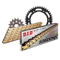 Kettingset DID staal 520ZVM-X / 110 klinknagel slot voor KTM SXC 625 ccm Bj. 2003-2005