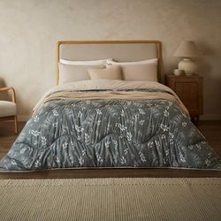 Night Lark Coverless Duvet & Pillowcase Set - Lightweight, Reversible, Hypoallergenic – Autumn Collection – All-in-One Comforter – Machine Washable (Winter Sprigs, Single - 10.5 Tog)