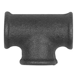 T-stuk 130, 3 x Rp 1 i, gietijzer zwart, bedrijfstemperatuur -20 °C tot 300 °C, ISO 7-1