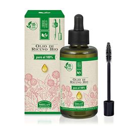 Helan, Olio di Ricino Bio, Puro Pressato a Freddo, Per Ciglia e Sopracciglia, Unghie, Cuticole, 100 mL