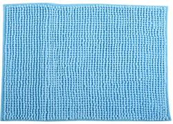 Chenille Bath Mat 60 x 90 cm Light Blue