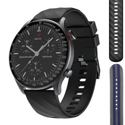 W Wonder - Montre Connectée Homme Femme – Écran HD 1,39", 2 Bracelets Inclus, SmartWatch,Android/iOS, Suivi Santé, Montre Sport (Cardio, Sommeil, SpO2, Stress), Podomètre, Appli CO-FIT, Etanche IP67
