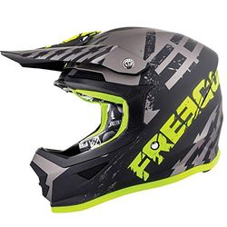 SHOT Casco Cross Freegun XP4 Outlaw Grigio Neon Giallo