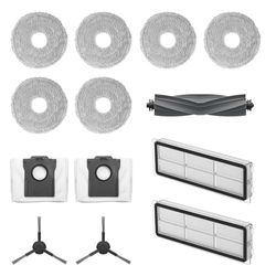 Dreame Kit Accessori per robot L10s Plus Include 6x Panni mop (3 paia), 2x Filtri, 2x Spazzole laterali, 2x Sacchetti raccolta polvere, 1x Spazzola principale, Accessori originali Dreame