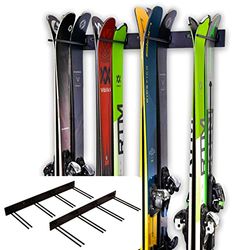 StoreYourBoard Le support de stockage de mur de ski, paquet de 2 tient 16 paires, bâti en acier de maison et de garage de skis