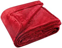 Linder 5074 Extra zachte babydeken 220 x 240 cm Polyester Rood
