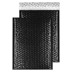 Blake Purely Packaging C4+ 324 x 230 mm Peel and Seal Metallic Padded Bubble Envelopes (MBB324) Oil Black - Pack of 100
