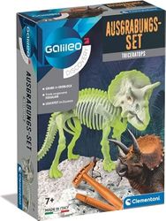 Clementoni 59273 Galileo Discovery – opgravingsset triceratops, spannend speelgoed voor kinderen, opgraven van dinosaurusfossielen, voor kleine onderzoekers vanaf 7 jaar