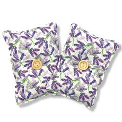 Mini cuscino "Dormi Bene - Lavanda" (confezione con 2 unità) pieno di semi di lavanda bio - mettilo sotto al tuo cuscino o guanciale per conciliare il sonno, calmare i nervi e rilassarti. 13x10cm