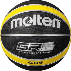 Molten - Bola de basquetebol (Tamanho 6), cor preta e amarela