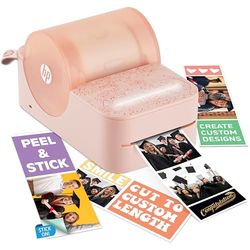 HP Sprocket Panorama Instant Color Label & Smartphone Photo Printer-Portable-Personalize Prints 2 Inch x.5 Inch-9 Inch on Zink Sticky-Back Photos -Create Photobooth Strips, Custom Designs in App -Pink