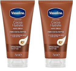 Vaseline Intensive Care Cocoa Hydrate moisturiser with ultra-hydrating lipids and shea butter Hand Cream for dry hands 75 ml (Pack of 2)